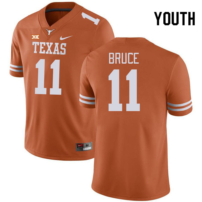 Youth #11 McCoy Bruce Texas Longhorns College Football Jerseys Stitched-Orange